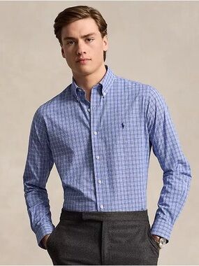 Polo by Ralph Lauren Light Blue Plaid Button-Down Shirt